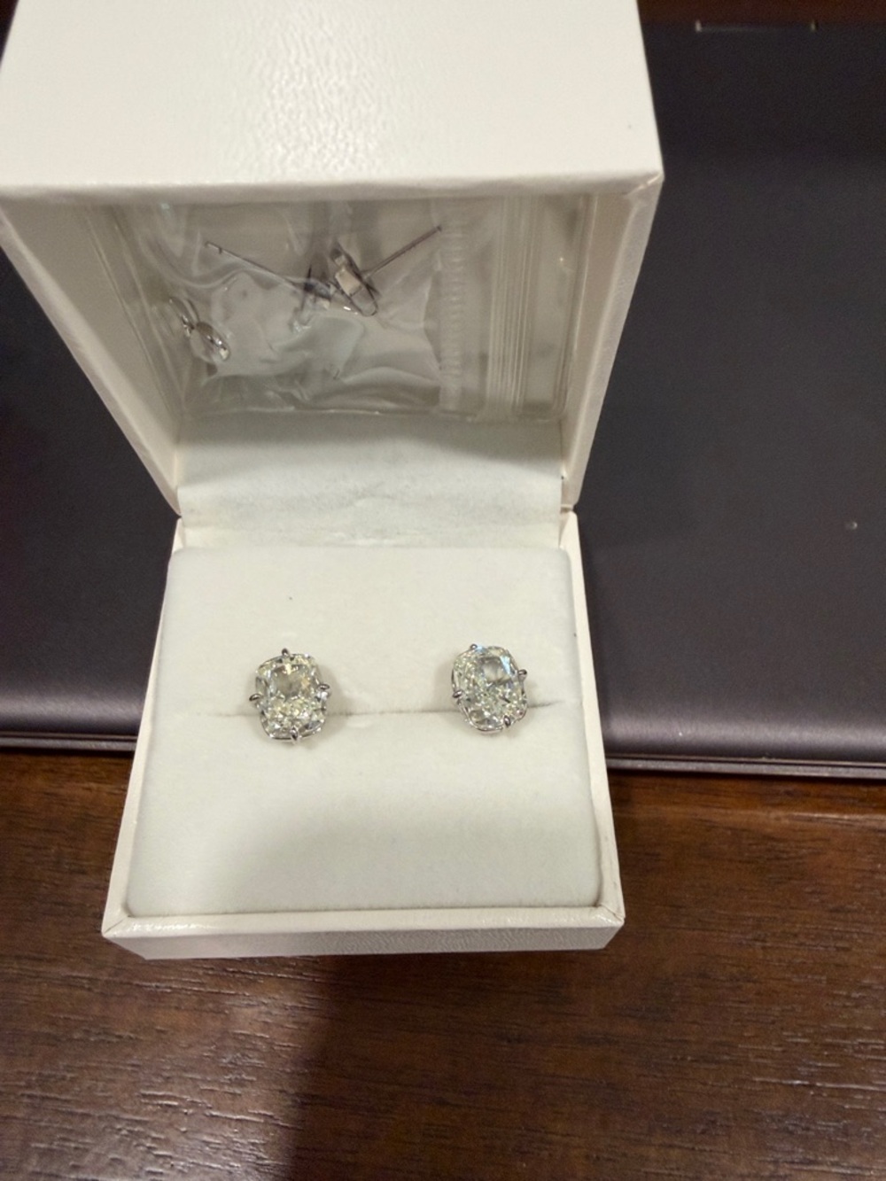 Maxine 4Ct Vintage Cushion Cut Women’s Stud Earrings in silver sterling